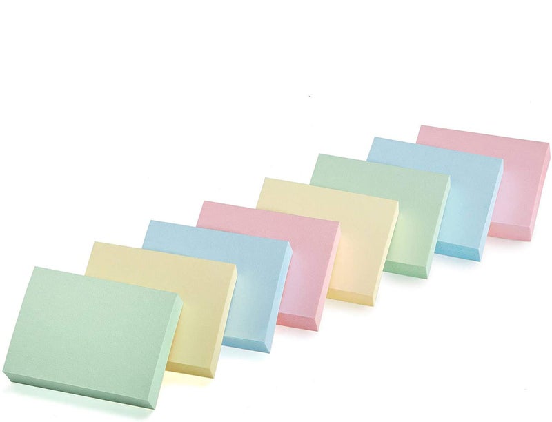 Klingy Sticky Notes, Mini Self-Stick Memo Notes - Self Adhesive - 1 Â½ X 2 Inches - 100 Sheets Per Pad, 24 Pads Per Pack - Premium Quality - for Home, Office, School (Pastel) - Image 1